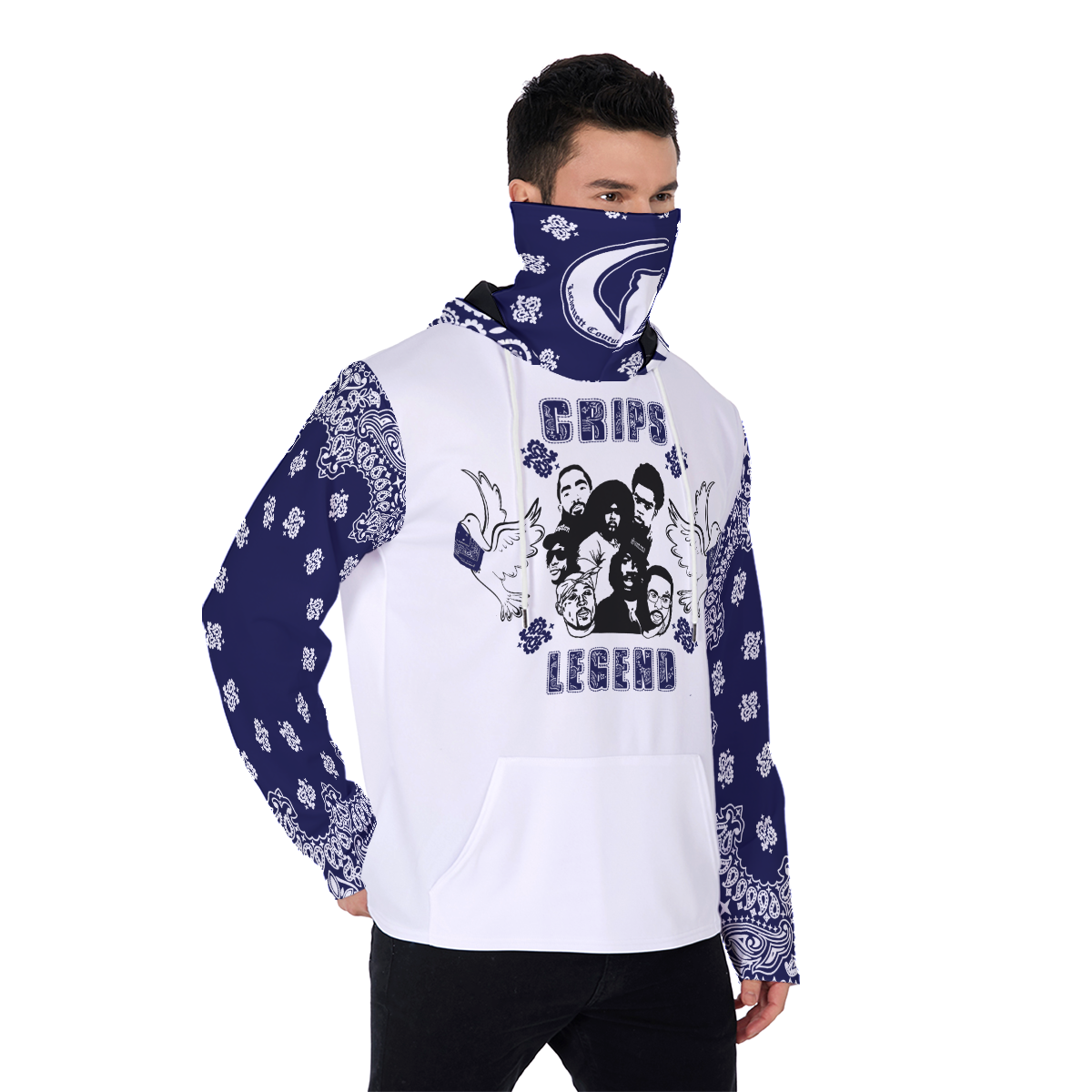 CRIPS LEGEND Heavy Fleece Pullover Hoodie With Mask