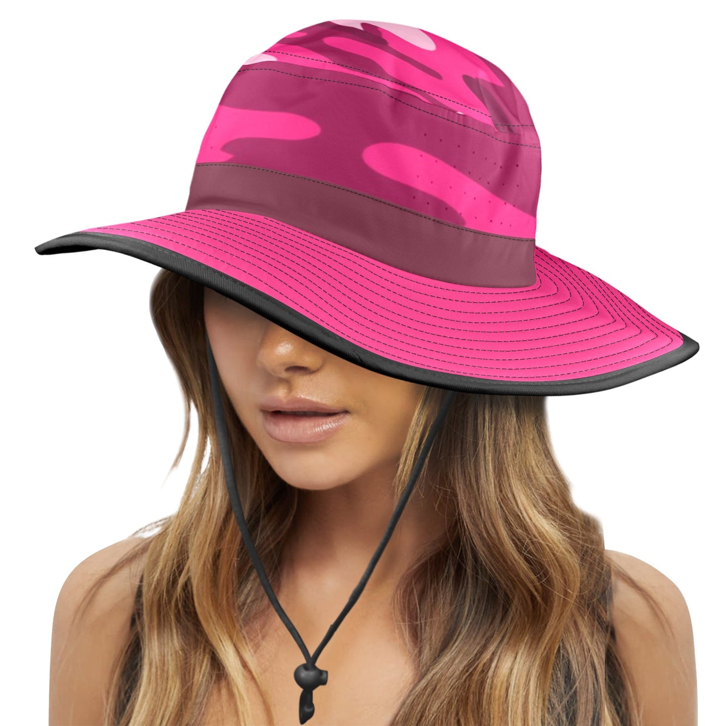 CAMOUFLAGE Wide Brim Bucket Hat