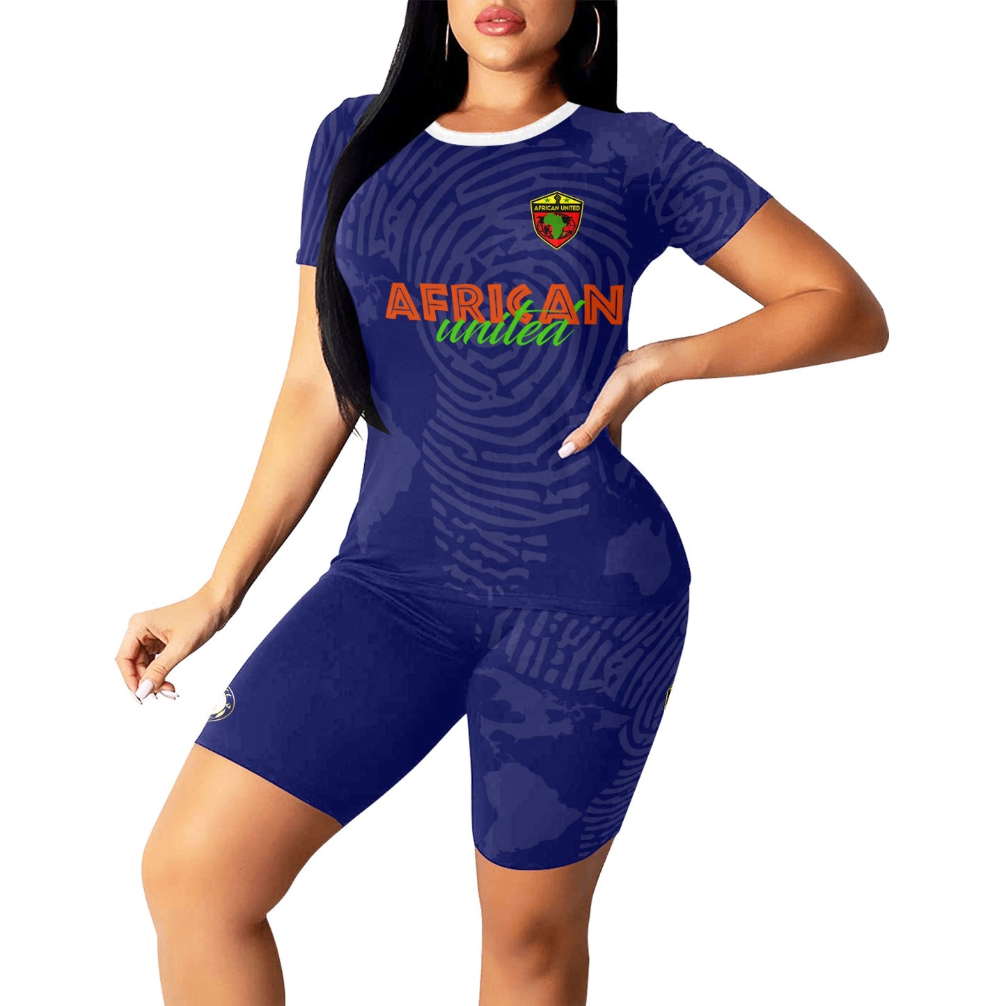 AFRICAN UNITED Women's Short Yoga Set