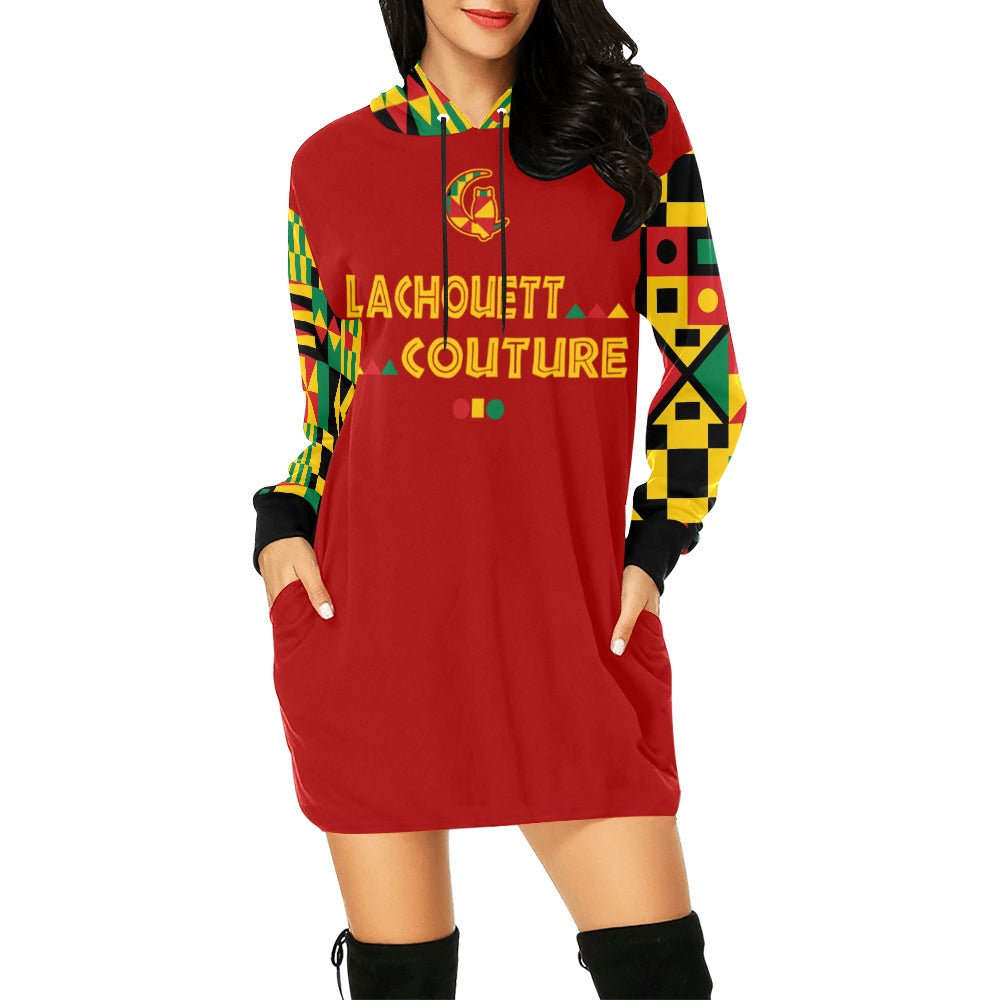 KENTE BUTAN Hoodie Mini Dress