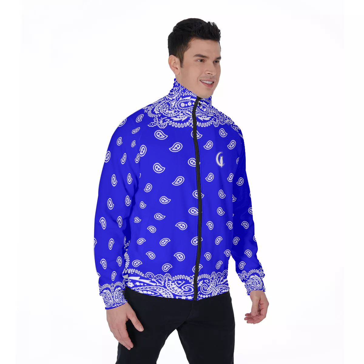 BANDANA FULLY Cs'UP Men's Stand Collar Jacket