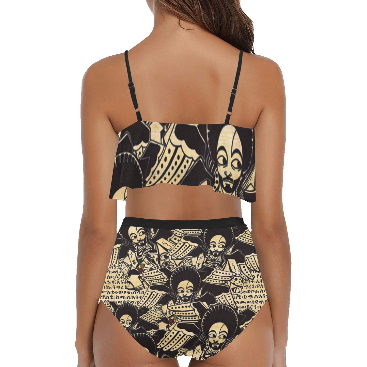 SATTA MASSAGANA High Waisted Ruffle Bikini Set