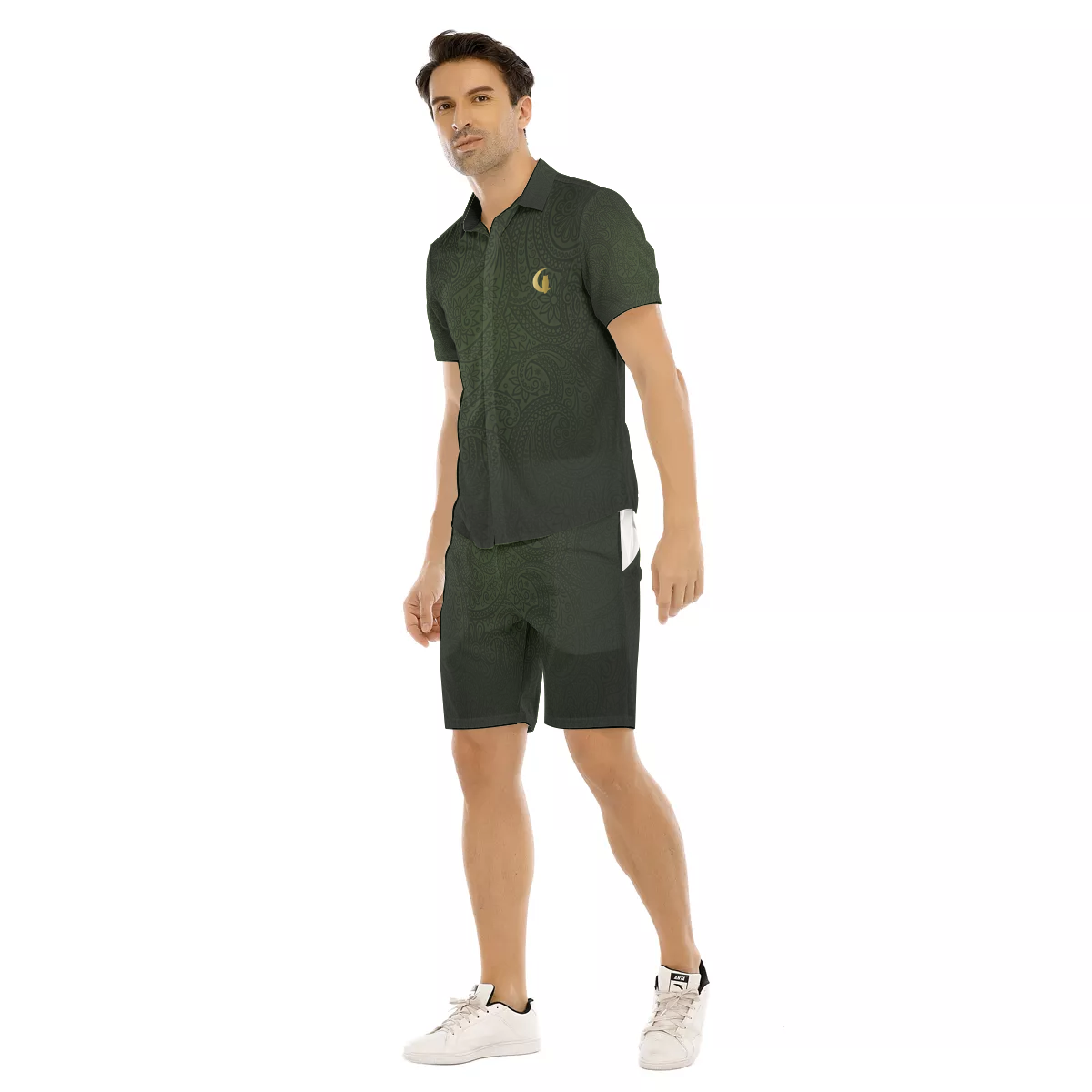 BANDANA LUXURY KAKI Men's Short Sleeve Shirt Sets