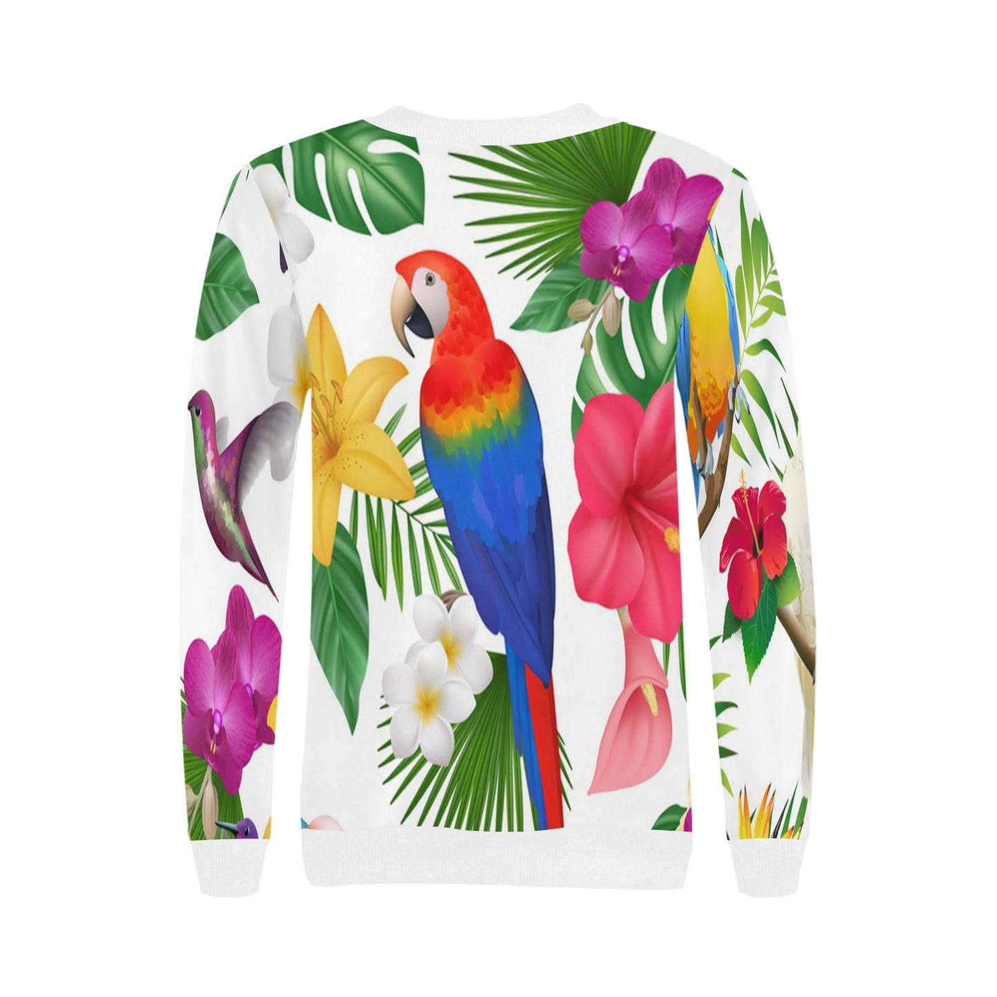 EXOTIC STYLE Women's Rib Cuff Crew Neck Sweatshirt