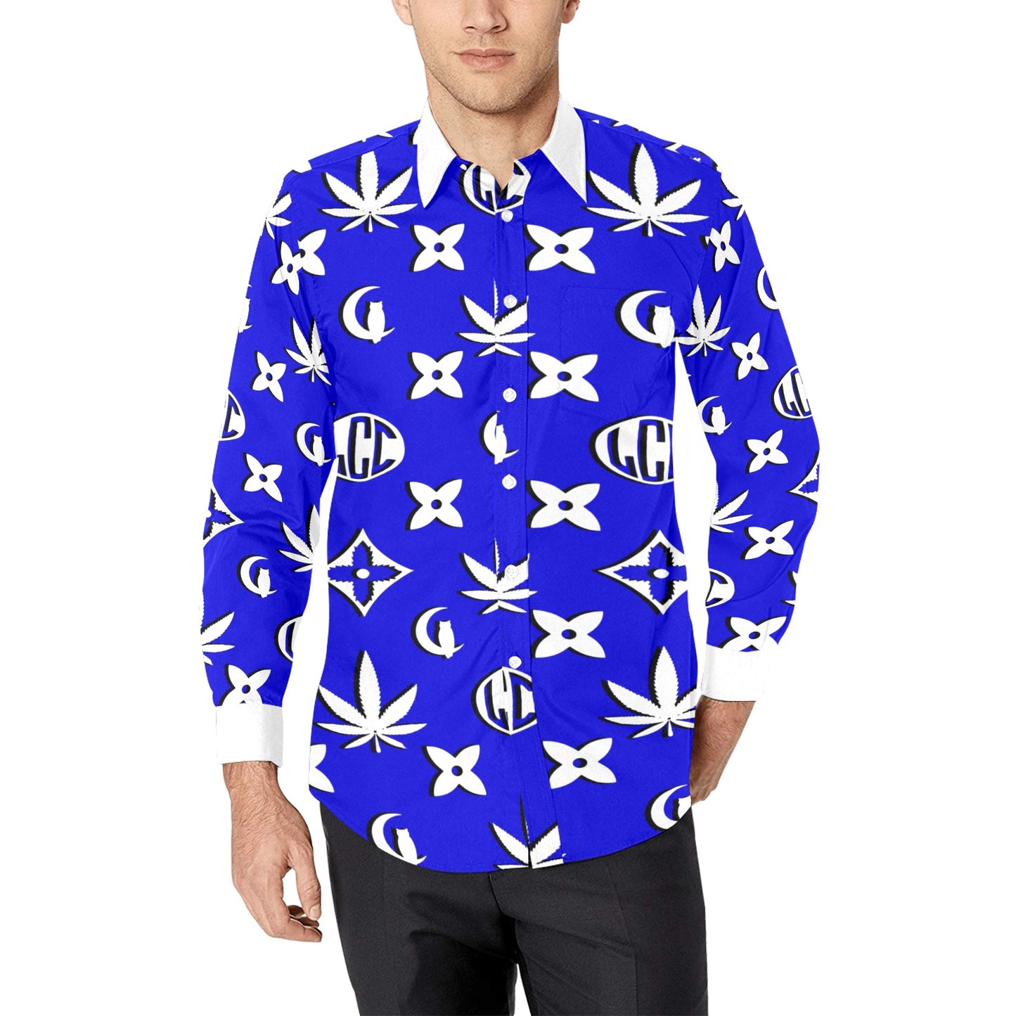 LCC WEEDY Men's Casual Dress Shirt
