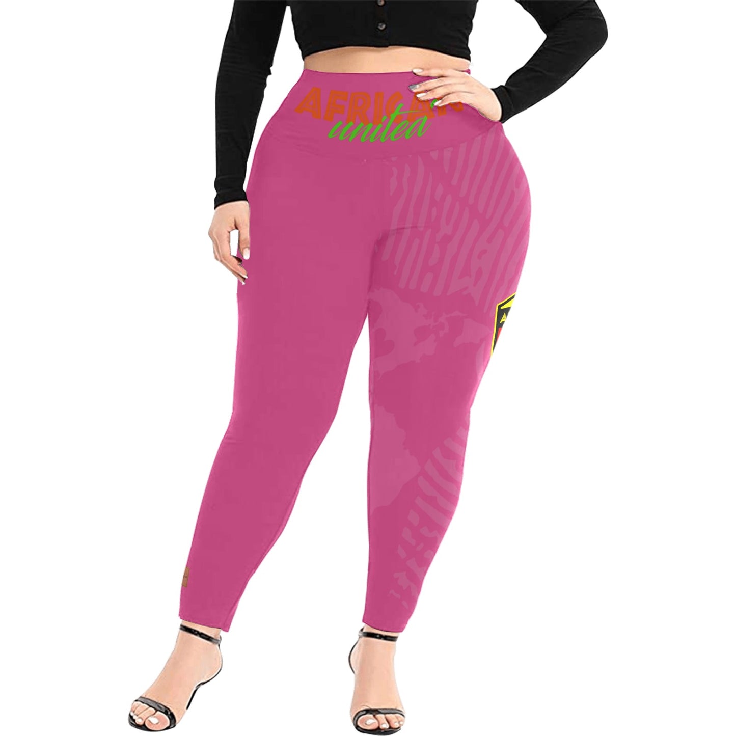 AFRICAN UNITED Women's Extra Plus Size High Waist Leggings