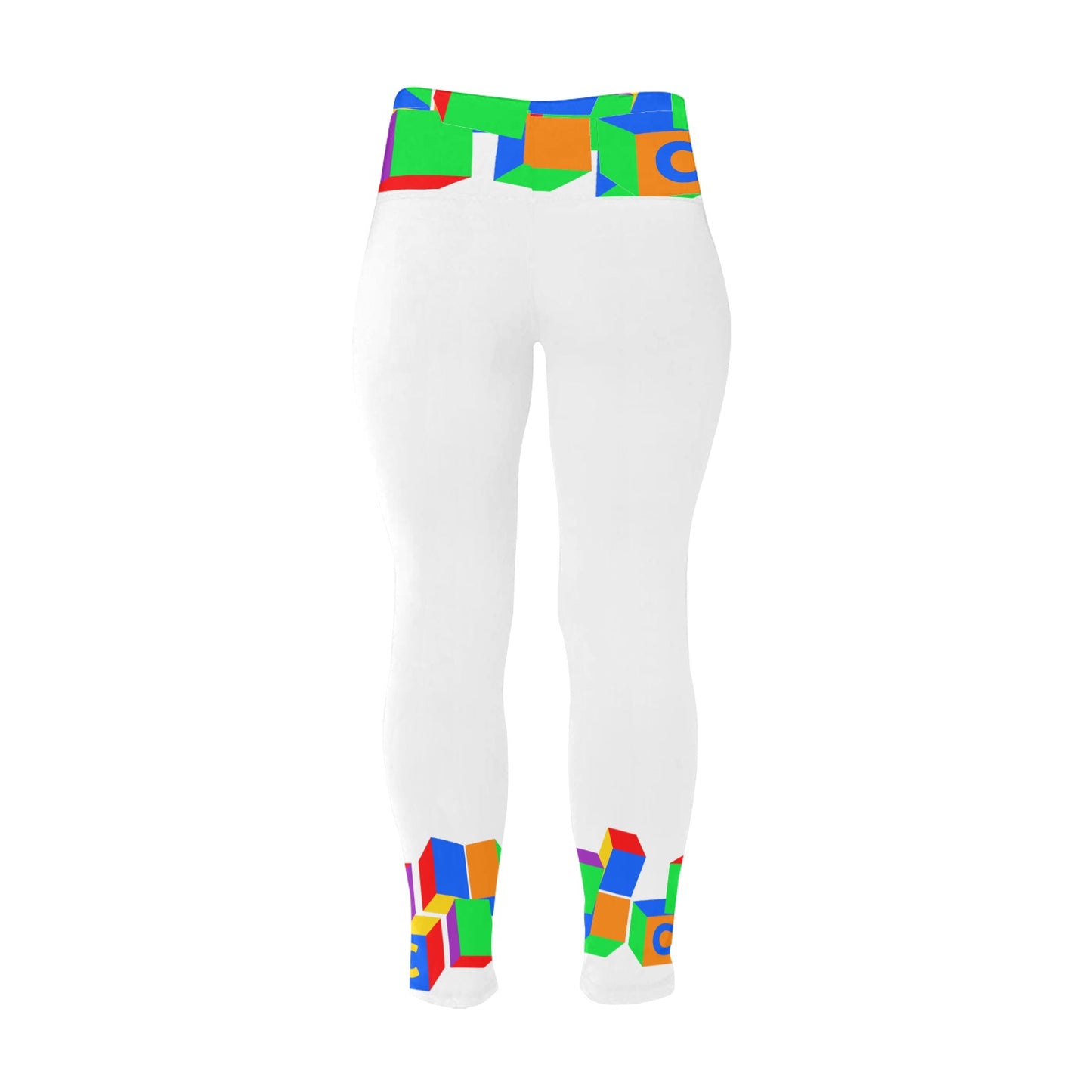 LCC COLORING Plus Size High Waist Leggings (Model L45)