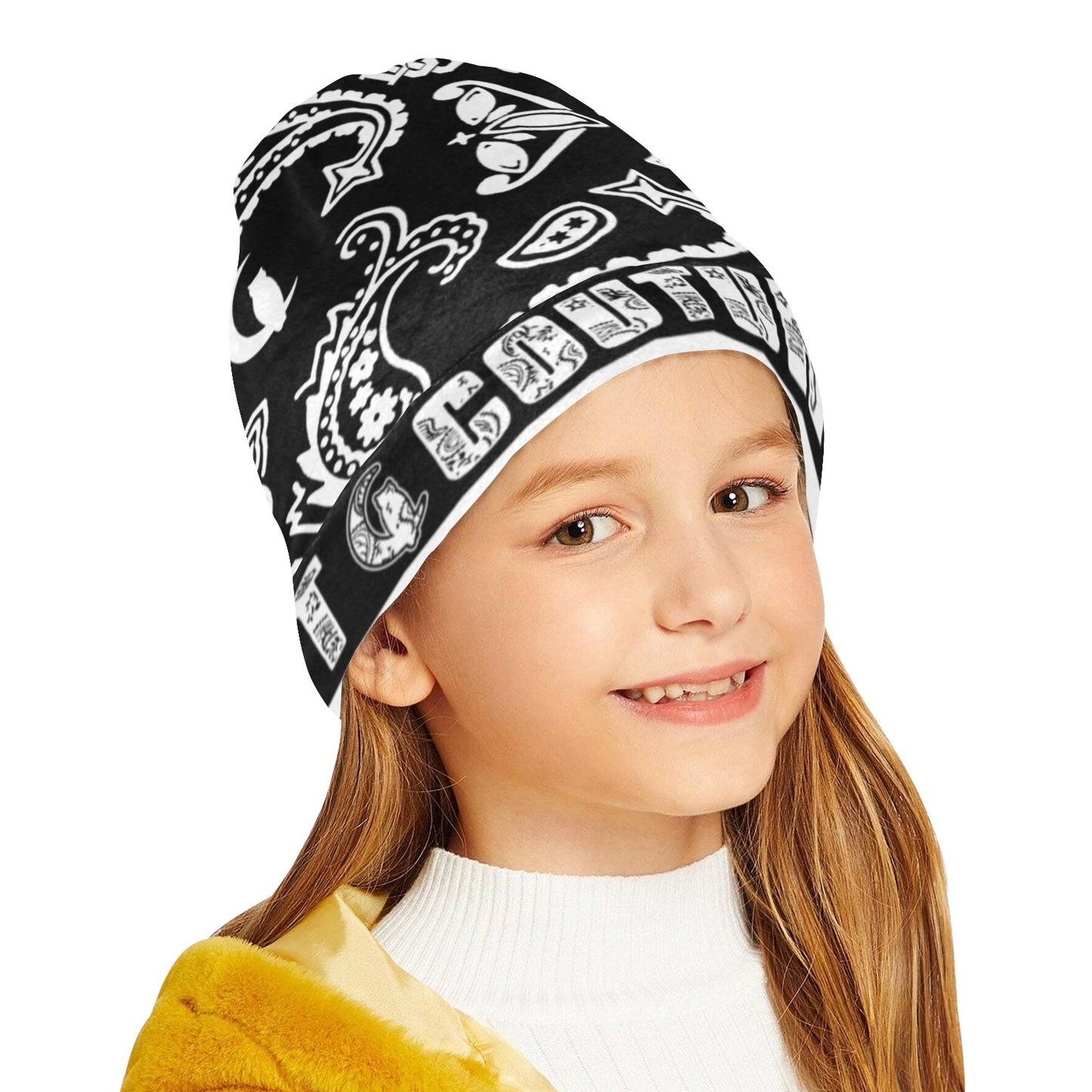 BANDANA PAISLEY All Over Print Beanie for Kids