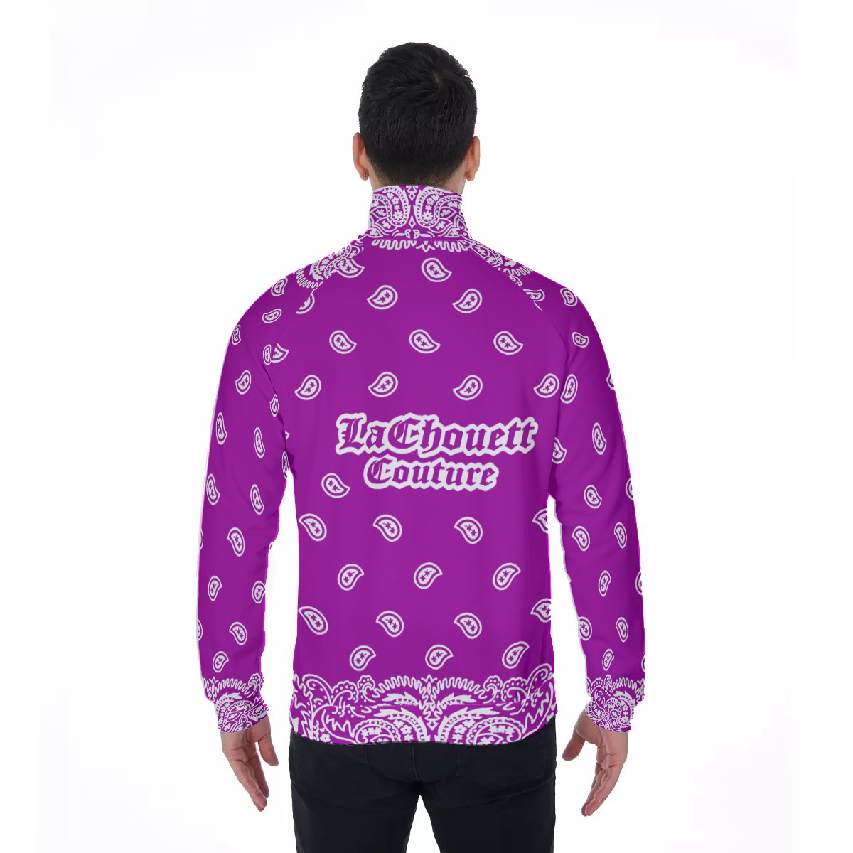 BANDANA FULLY GRAPES Men's Stand Collar Jacket