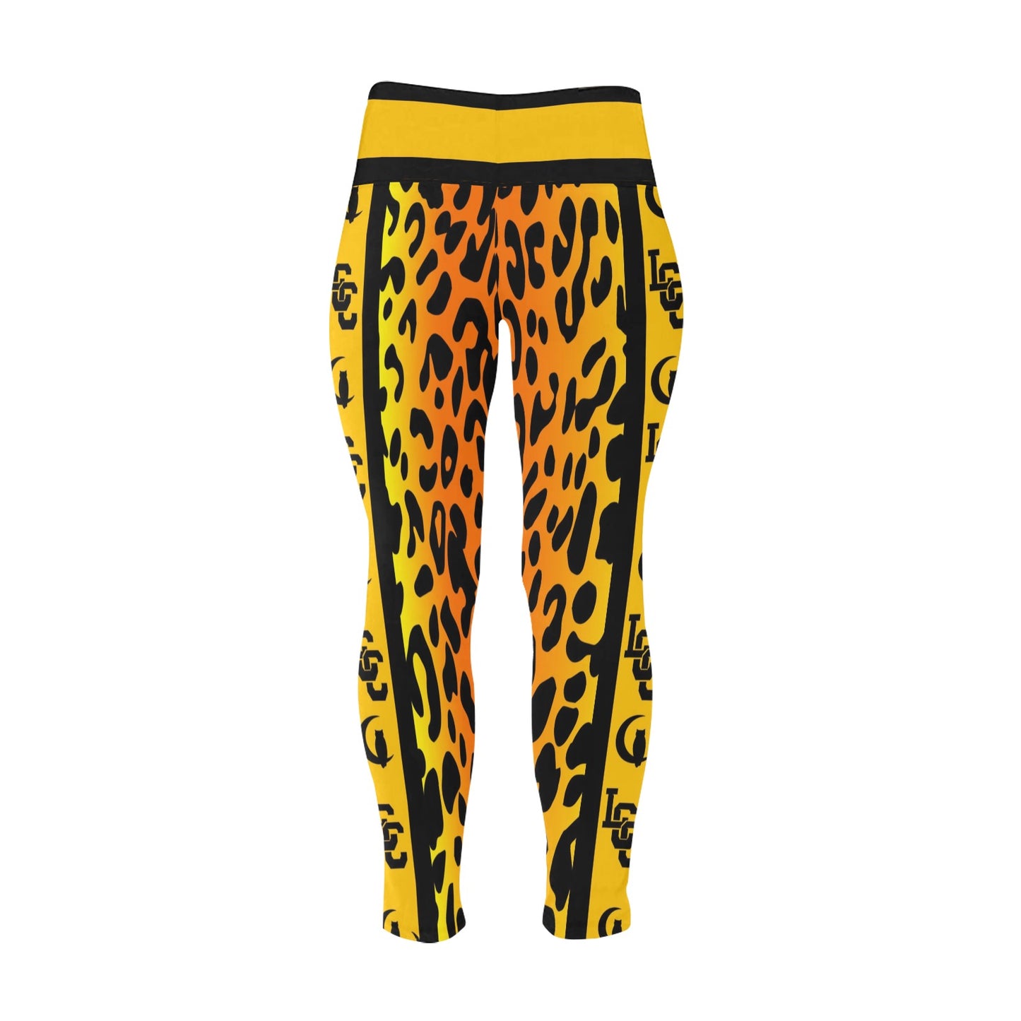 JAGUAR COLOR Plus Size High Waist Leggings (Model L45)