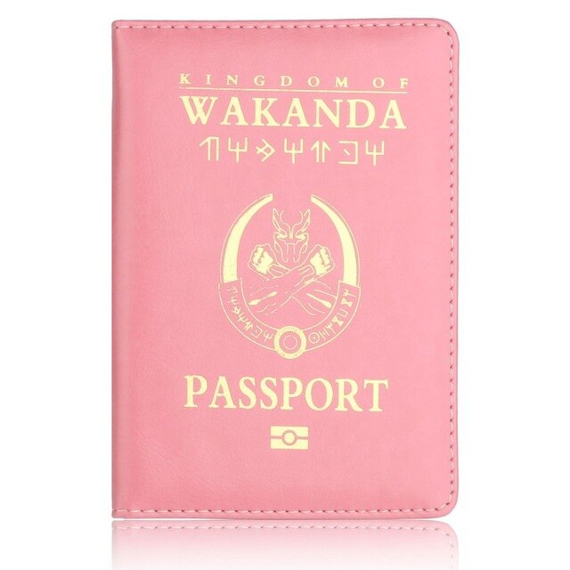 Black Panther Wakanda Forever ASGARD Leather Passport Holder Case with Multi Card and Ticket Slots