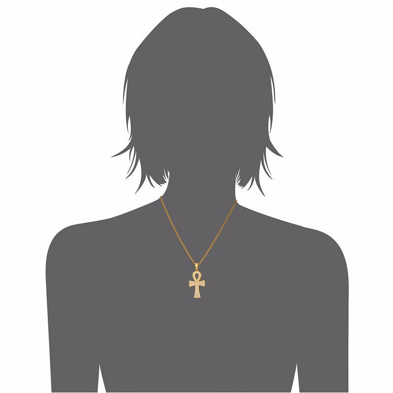 Key of the Nile Pendants Gold/Silver Zirconia Crystal Jewelry