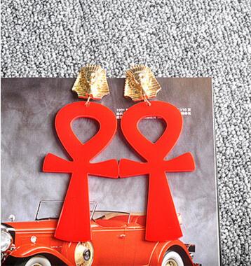 Vintage Ankh Cross Earrings For Women