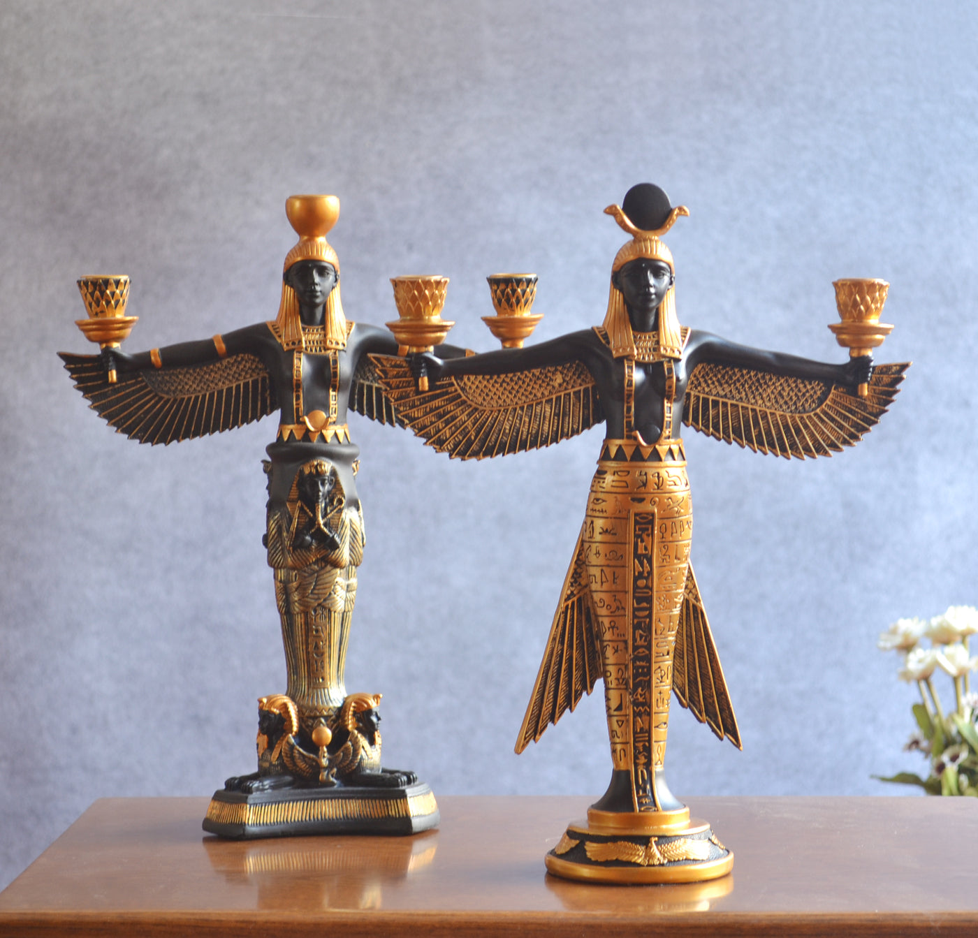 Isis Hand painting Golden Resin Figurine