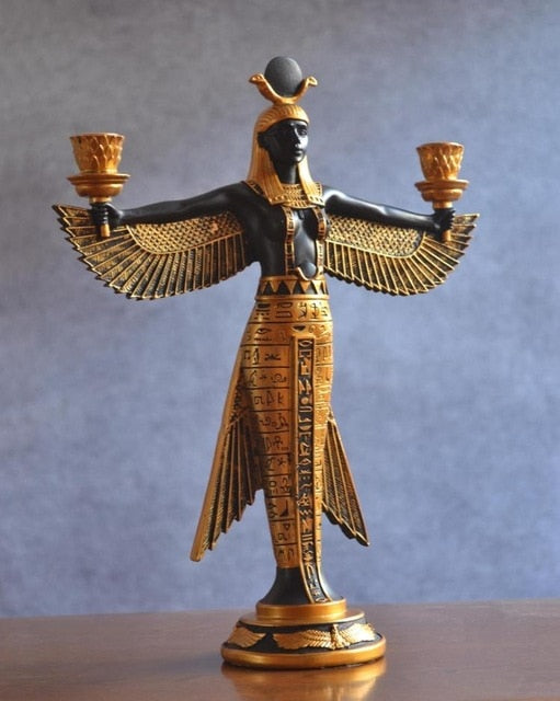 Isis Hand painting Golden Resin Figurine