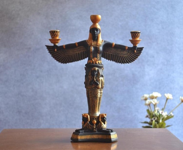 Isis Hand painting Golden Resin Figurine