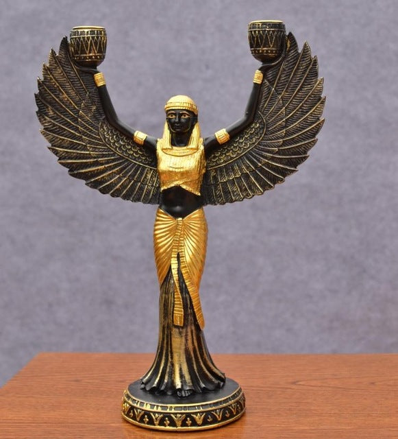 Isis Hand painting Golden Resin Figurine