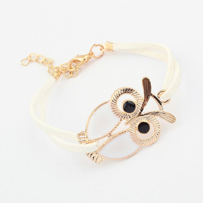 Owl Decoration Faux Leather Bracelets