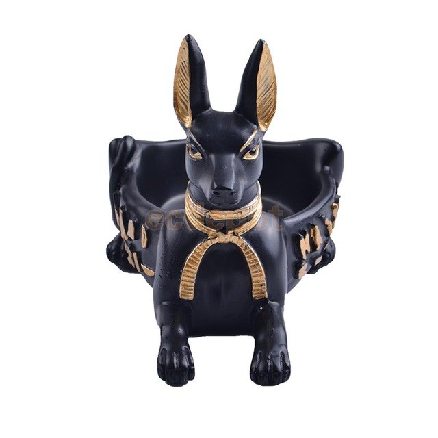 Ancient Egyptian Mau Cat Design Smoking Cigar Ashtray Statue Figurine Home Sitting Room Tabletop Art Decor Ash Tray