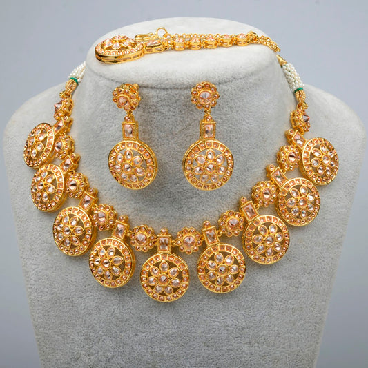Ethiopian Jewelry set Necklace With Resizable Rope/Forehead Chain/Earrings