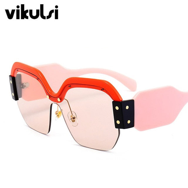 Sexy Rimless Oversized  Women Sunglasses