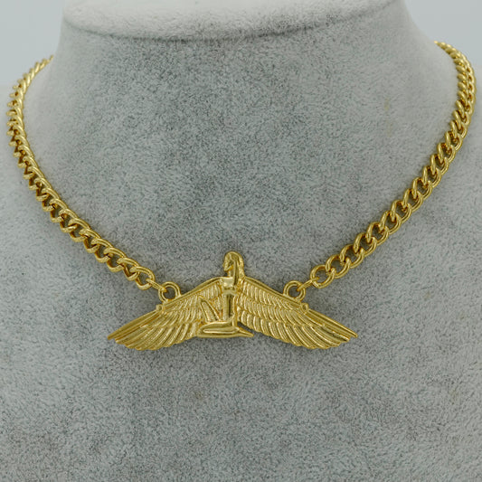 Egyptian Wing  Goddess Necklaces Gold Color