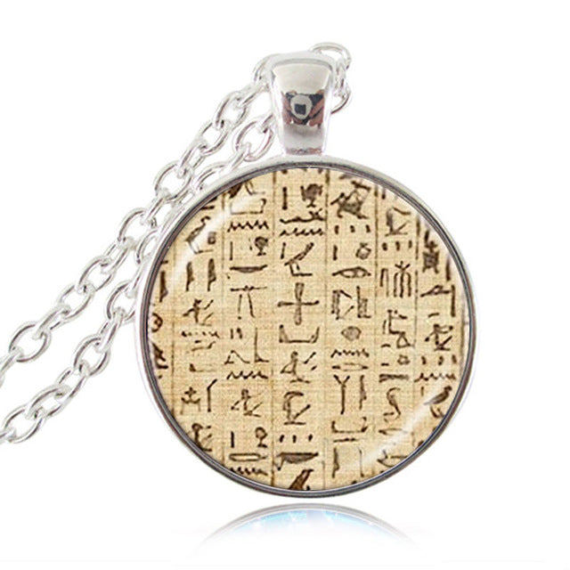 Ancient Egyptian Hieroglyphics Necklace Pendant