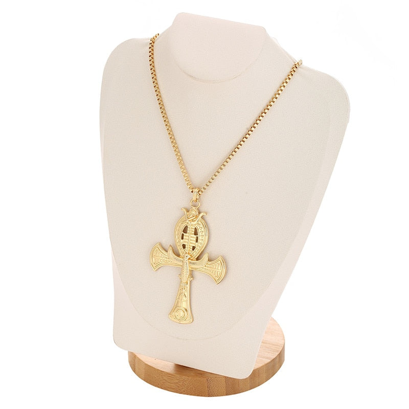 Ancient Ankh Cross Of Horus Gold-Color Jewelry