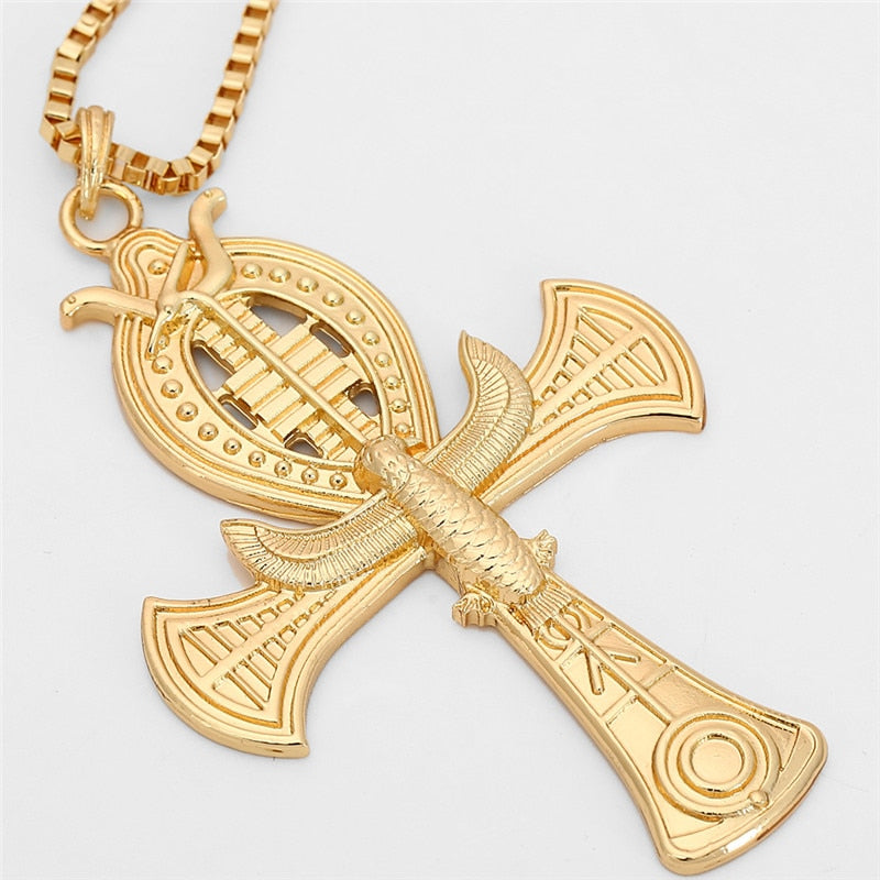 Ancient Ankh Cross Of Horus Gold-Color Jewelry