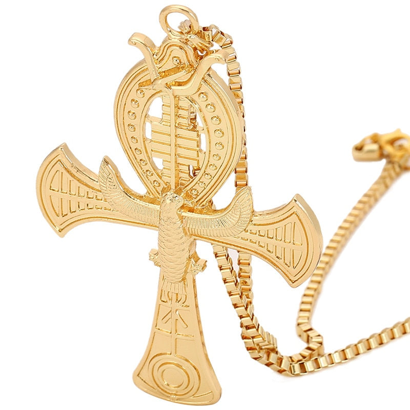 Ancient Ankh Cross Of Horus Gold-Color Jewelry