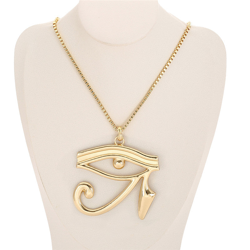 The Eye Of Horus Long Chain Necklace Gold Color