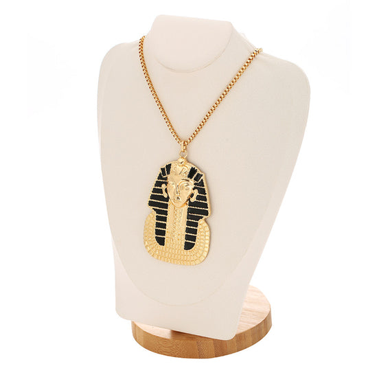 Fashion Black Tutankhamun  Necklace Hip Hop Jewlery
