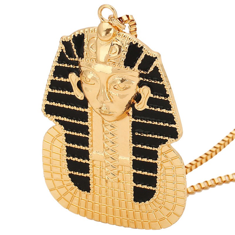 Fashion Black Tutankhamun  Necklace Hip Hop Jewlery