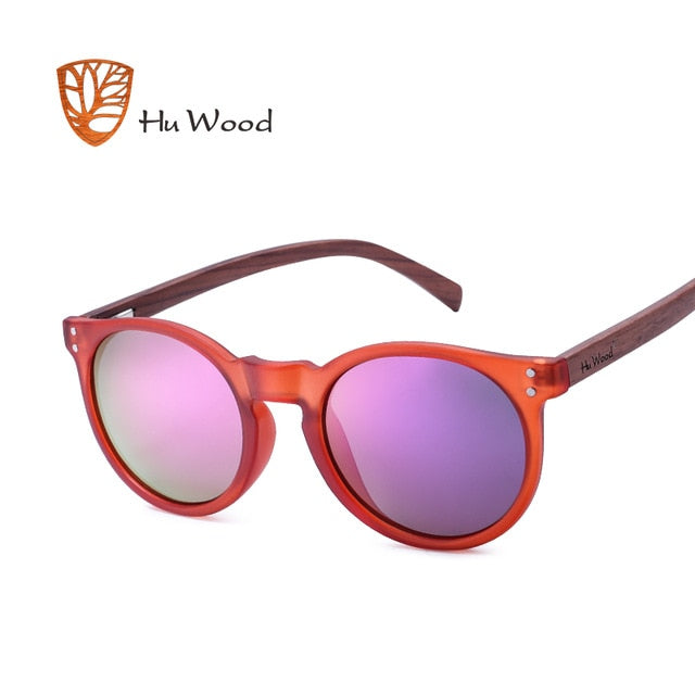 Wood Polarized Coating Mirror Sunglasses
