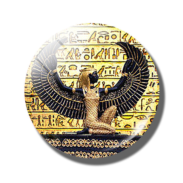 Fridge Glass Cabochon Magnet  Ancient Egypt Culture Stickers Home Decor