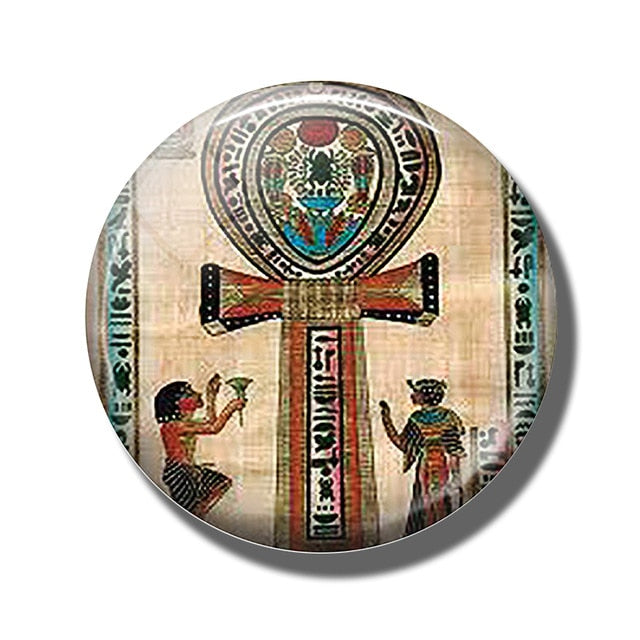 Fridge Glass Cabochon Magnet  Ancient Egypt Culture Stickers Home Decor
