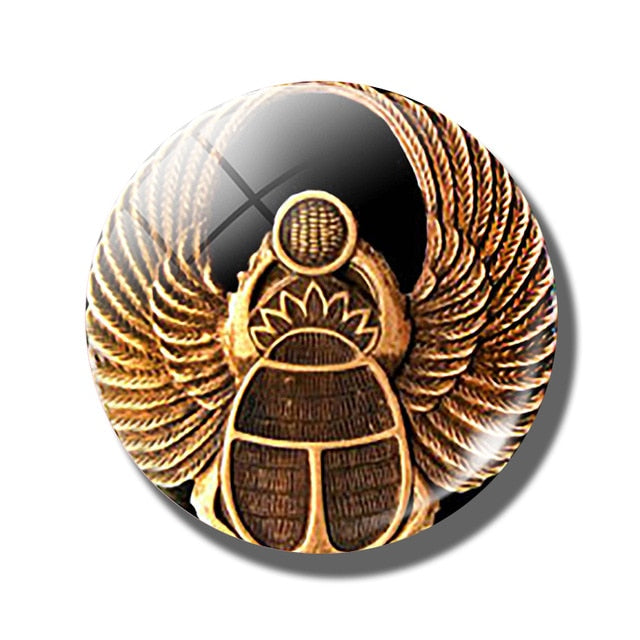 Fridge Glass Cabochon Magnet  Ancient Egypt Culture Stickers Home Decor