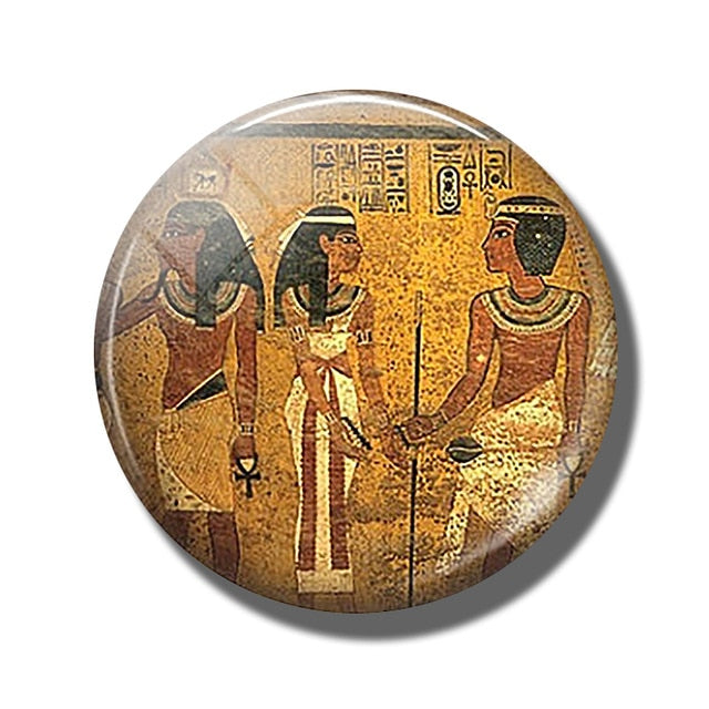 Fridge Glass Cabochon Magnet  Ancient Egypt Culture Stickers Home Decor