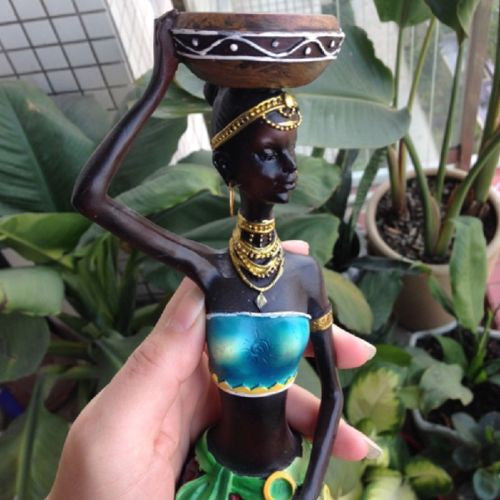 Beautiful African Woman Resin Statue Decorative