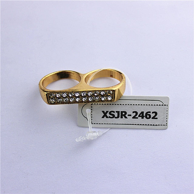 Women bling bling Double ring