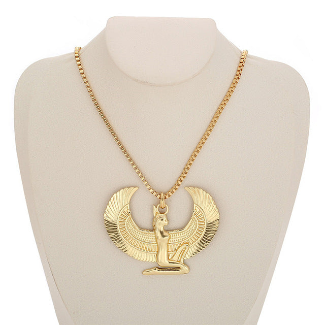 New Fashion Egyptian Gold Color Long Chain Jewelry