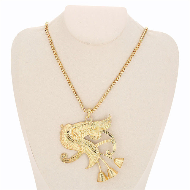 New Fashion Egyptian Gold Color Long Chain Jewelry