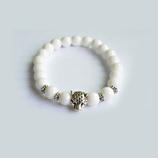 Natural Stone Bracelets GoldPlated Black Panther
