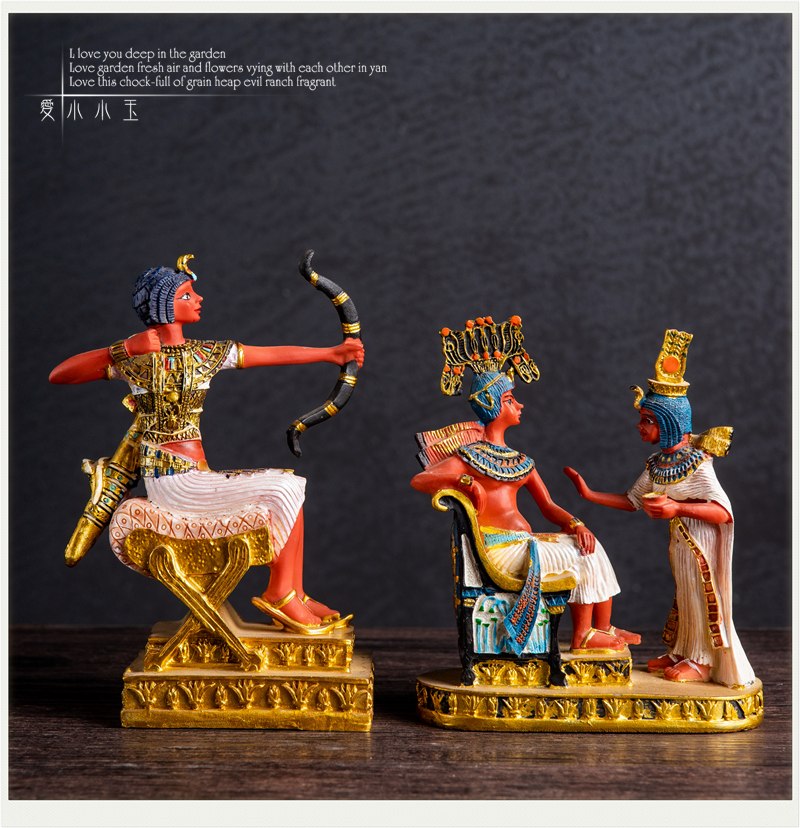 Ancient Egyptian Gods Statue Tutankhamon Horus Anubis  Bastet Taste Ornament ins Style Simple Decoration