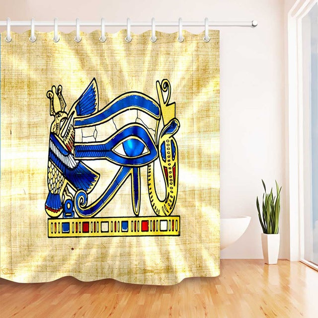 Ancient Egyptian Mural Shower Curtain Set Art Decor