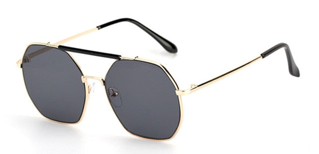 Square Sunglasses  Double Bridges Reflective