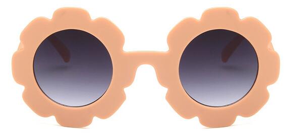 Cute Sun Flower Round Sunglasses with UV Protection for Boys Girls