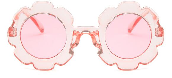 Cute Sun Flower Round Sunglasses with UV Protection for Boys Girls