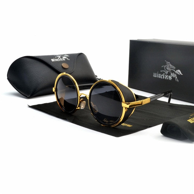 Vintage Round Polarized Sunglasses Hip hop