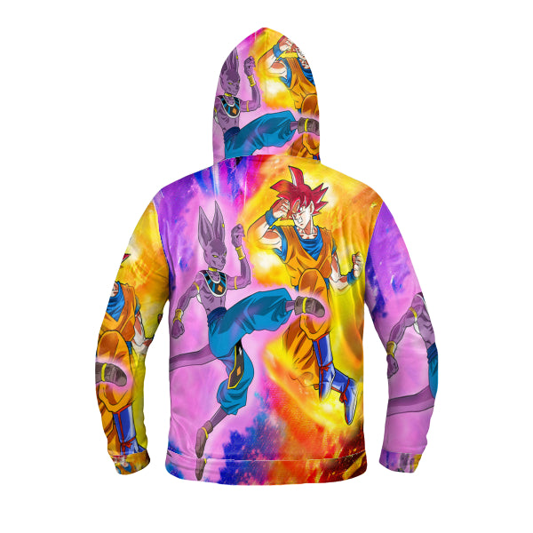 Beerus VS Goku  zipper Hoodie